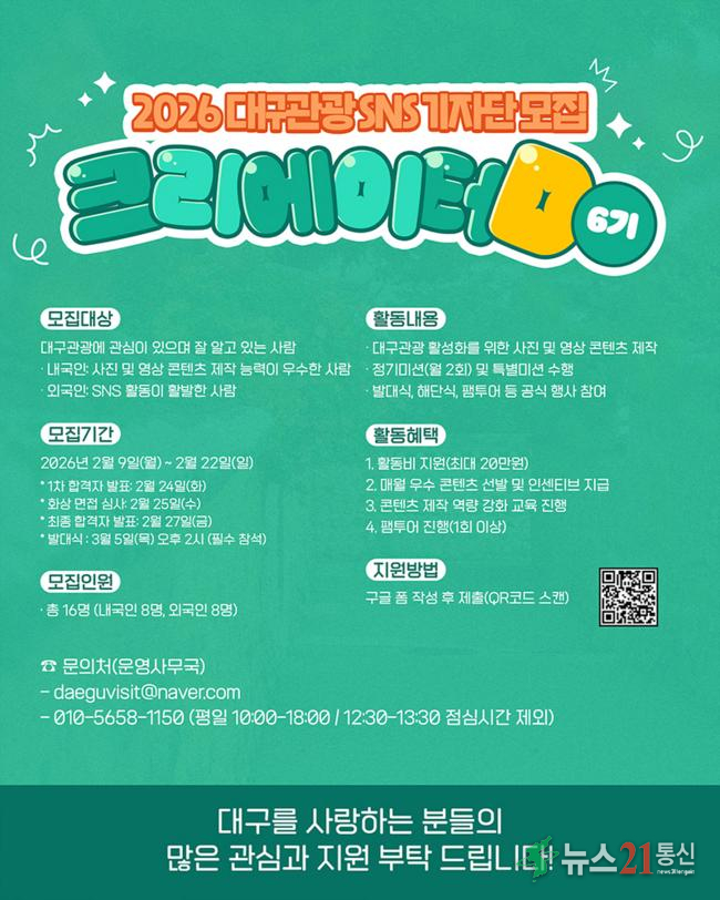 대구관광 크리에이터D 모집 포스터 2